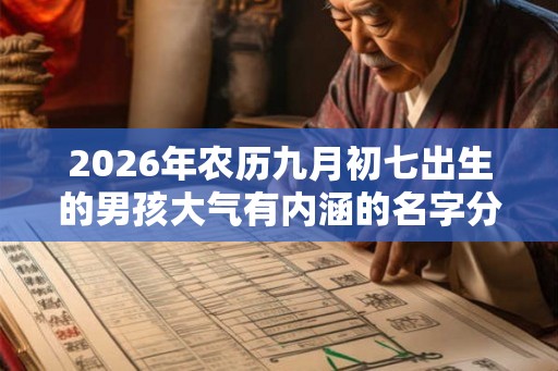 2026年农历九月初七出生的男孩大气有内涵的名字分享