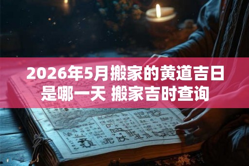 2026年5月搬家的黄道吉日是哪一天 搬家吉时查询 2026年5月搬家的黄道吉日是哪一天 搬家吉时查询