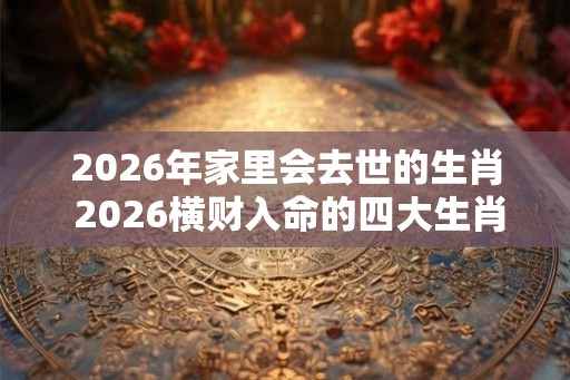 2026年家里会去世的生肖 2026横财入命的四大生肖