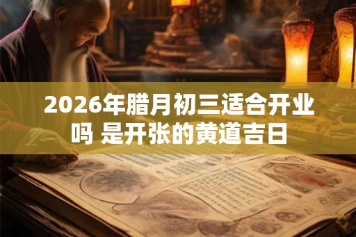 2026年腊月初三适合开业吗 是开张的黄道吉日