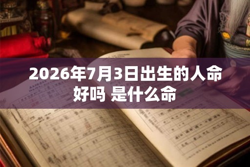 2026年7月3日出生的人命好吗 是什么命