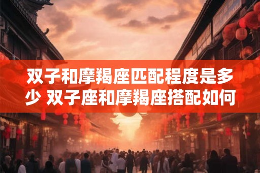 双子和摩羯座匹配程度是多少 双子座和摩羯座搭配如何