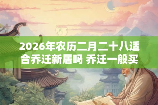 2026年农历二月二十八适合乔迁新居吗 乔迁一般买几个碗