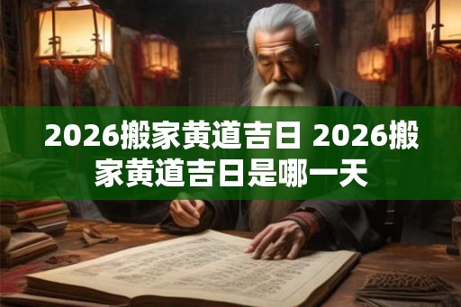 2026搬家黄道吉日 2026搬家黄道吉日是哪一天