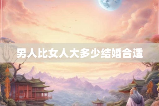 男人比女人大多少结婚合适