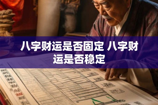 八字财运是否固定 八字财运是否稳定