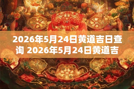 2026年5月24日黄道吉日查询 2026年5月24日黄道吉日是什么时候