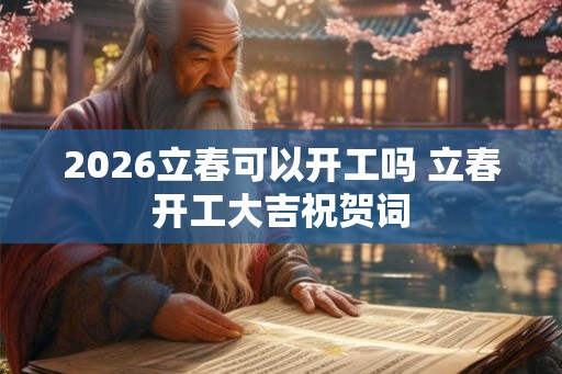 2026立春可以开工吗 立春开工大吉祝贺词