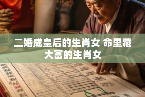 二婚成皇后的生肖女 命里藏大富的生肖女 二婚成皇后的生肖女 命里藏大富的生肖女
