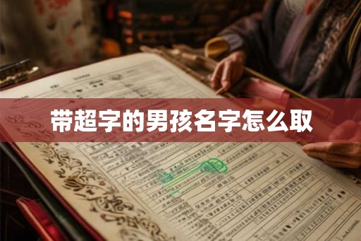 带超字的男孩名字怎么取