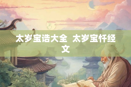 太岁宝诰大全  太岁宝忏经文