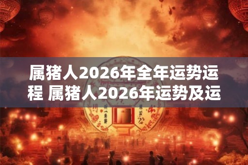属猪人2026年全年运势运程 属猪人2026年运势及运程每月运程