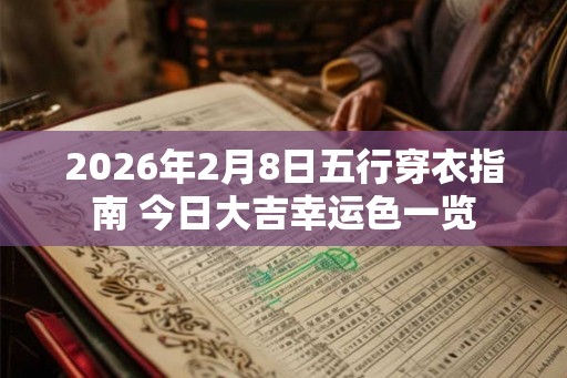 2026年2月8日五行穿衣指南 今日大吉幸运色一览