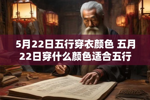 5月22日五行穿衣颜色 五月22日穿什么颜色适合五行
