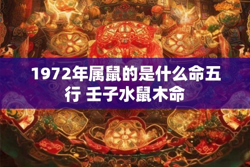1972年属鼠的是什么命五行 壬子水鼠木命