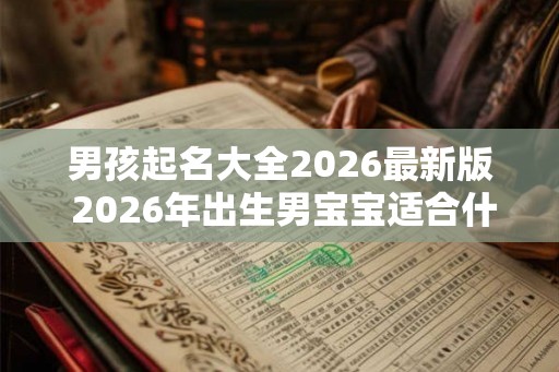 男孩起名大全2026最新版 2026年出生男宝宝适合什么名字
