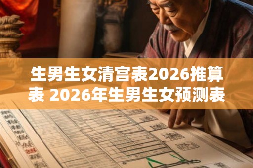 生男生女清宫表2026推算表 2026年生男生女预测表出炉可信吗