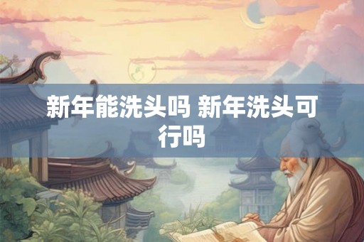 新年能洗头吗 新年洗头可行吗
