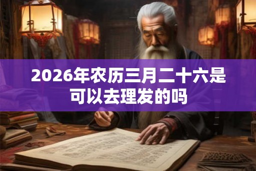 2026年农历三月二十六是可以去理发的吗