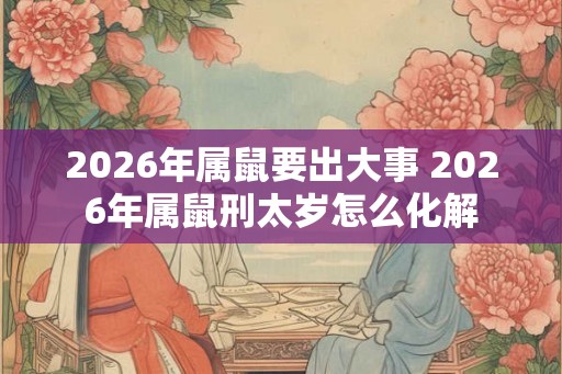 2026年属鼠要出大事 2026年属鼠刑太岁怎么化解