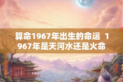 算命1967年出生的命运  1967年是天河水还是火命