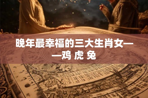 晚年最幸福的三大生肖女——鸡 虎 兔