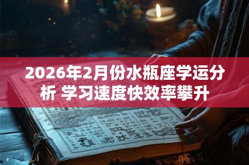 2026年2月份水瓶座学运分析 学习速度快效率攀升