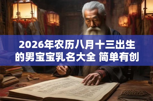 2026年农历八月十三出生的男宝宝乳名大全 简单有创意