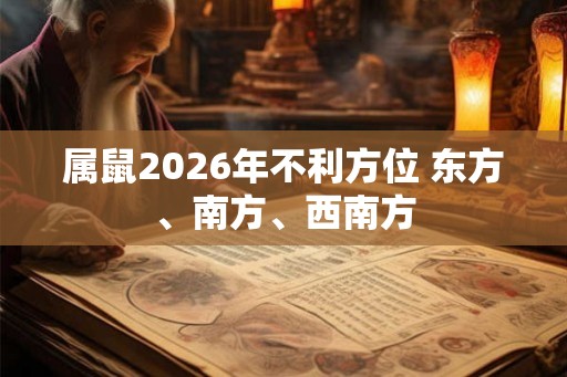 属鼠2026年不利方位 东方、南方、西南方