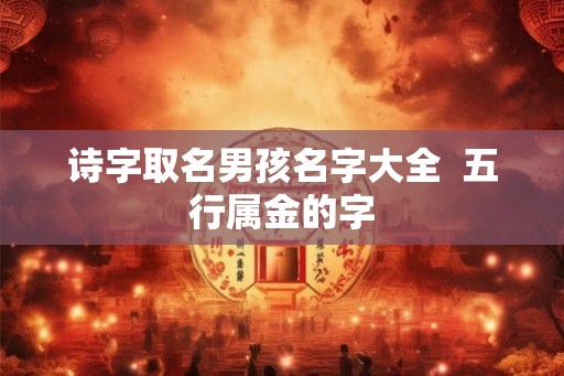 诗字取名男孩名字大全  五行属金的字