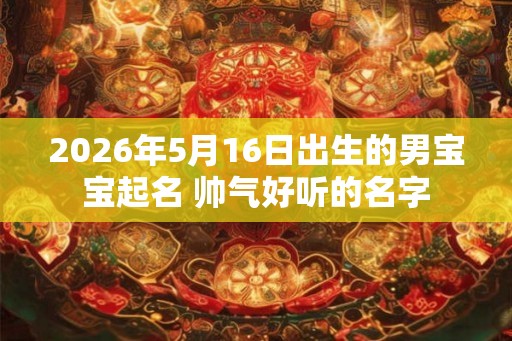 2026年5月16日出生的男宝宝起名 帅气好听的名字
