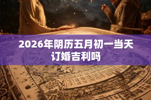 2026年阴历五月初一当天订婚吉利吗