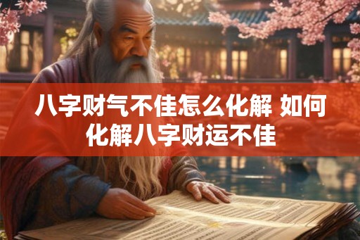 八字财气不佳怎么化解 如何化解八字财运不佳