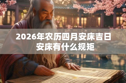 2026年农历四月安床吉日  安床有什么规矩