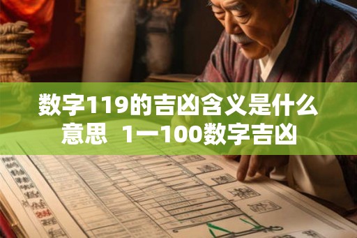 数字119的吉凶含义是什么意思 1一100数字吉凶 数字119的吉凶含义是什么意思 1一100数字吉凶