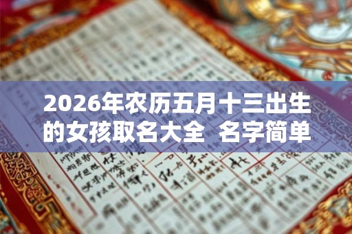 2026年农历五月十三出生的女孩取名大全  名字简单大气