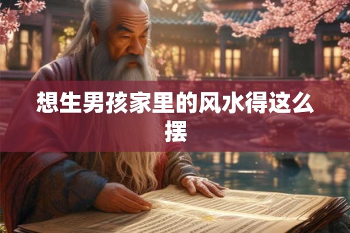 想生男孩家里的风水得这么摆