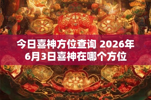 今日喜神方位查询 2026年6月3日喜神在哪个方位 今日喜神方位查询 2026年6月3日喜神在哪个方位