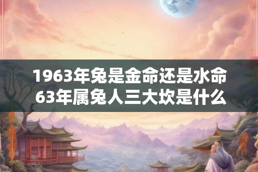 1963年兔是金命还是水命 63年属兔人三大坎是什么