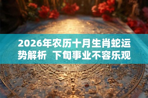 2026年农历十月生肖蛇运势解析  下旬事业不容乐观