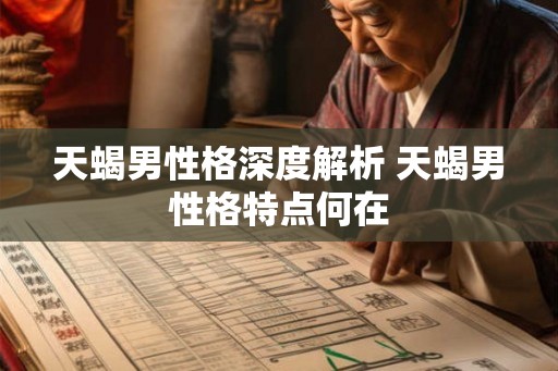 天蝎男性格深度解析 天蝎男性格特点何在