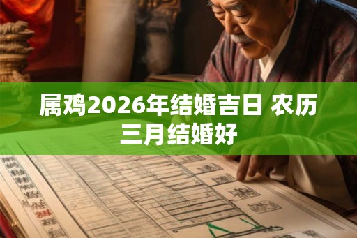 属鸡2026年结婚吉日 农历三月结婚好 属鸡2026年结婚吉日 农历三月结婚好