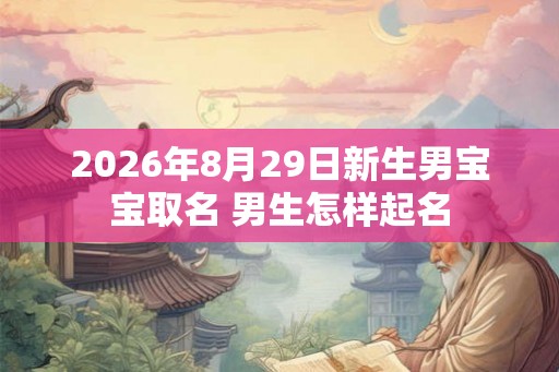 2026年8月29日新生男宝宝取名 男生怎样起名