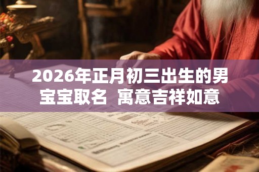 2026年正月初三出生的男宝宝取名  寓意吉祥如意