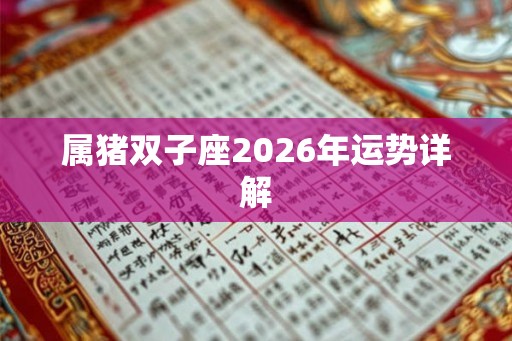 属猪双子座2026年运势详解 属猪双子座2026年运势详解