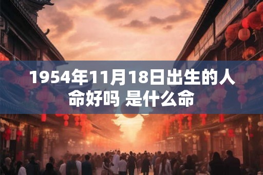 1954年11月18日出生的人命好吗 是什么命