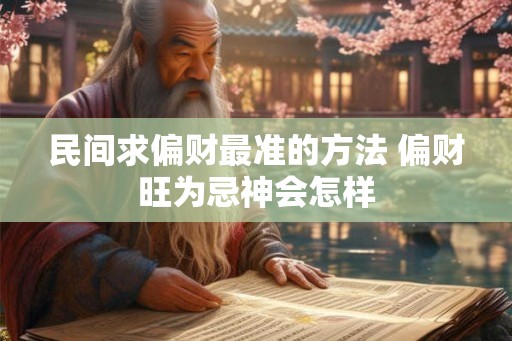 民间求偏财最准的方法 偏财旺为忌神会怎样