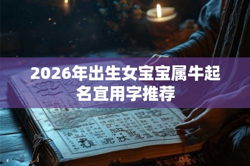 2026年出生女宝宝属牛起名宜用字推荐