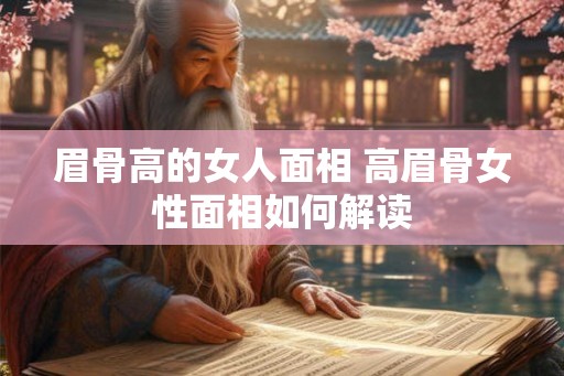 眉骨高的女人面相 高眉骨女性面相如何解读