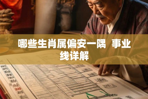 哪些生肖属偏安一隅 事业线详解 哪些生肖属偏安一隅 事业线详解